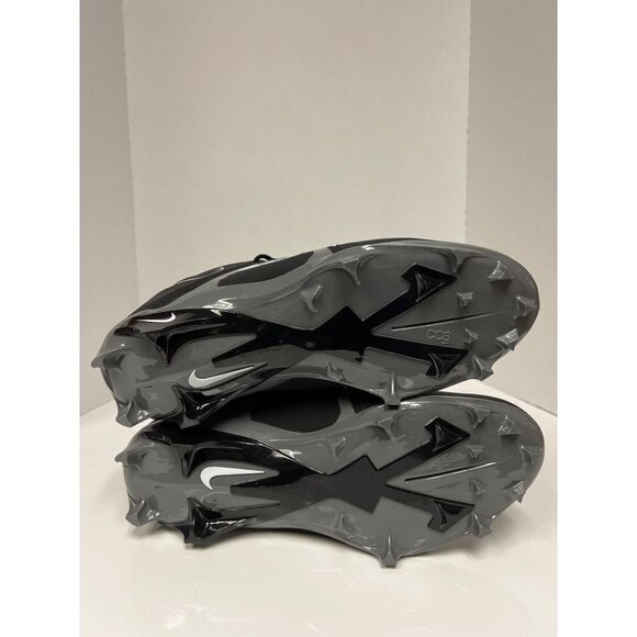 NEW! Nike Alpha Menace Pro 3 Mid Football Cleats Black Iron Grey Men\'s Size 13 main image 4